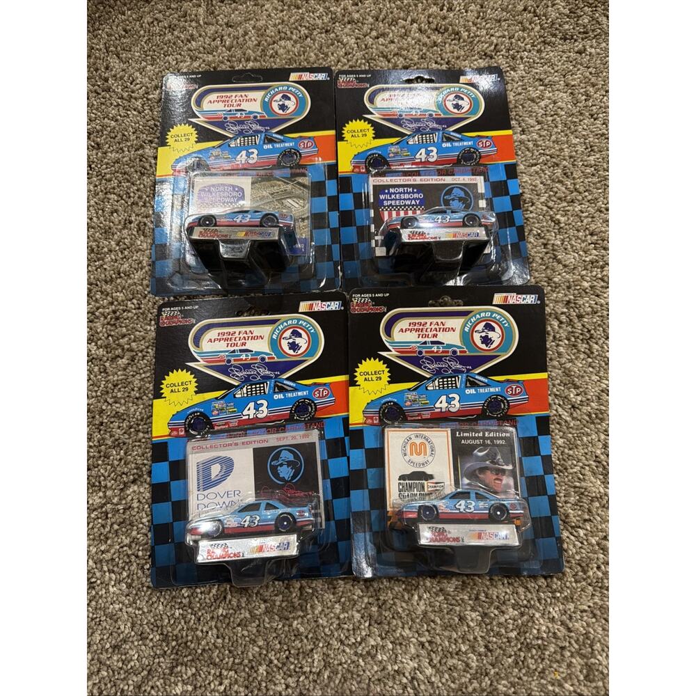 Racing Champions #43 Richard Petty 1991‎ NASCAR STP 1/64 - Lot of 4 Cars